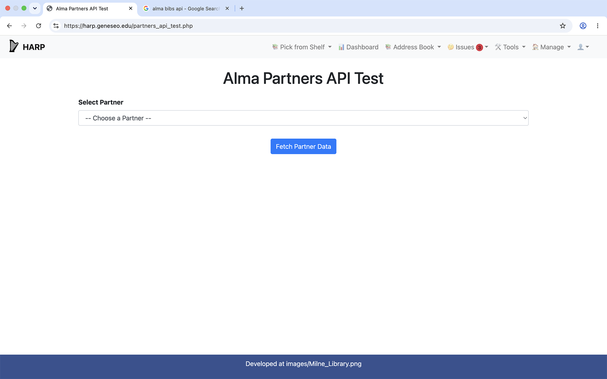 HARP Alma Partners API Test